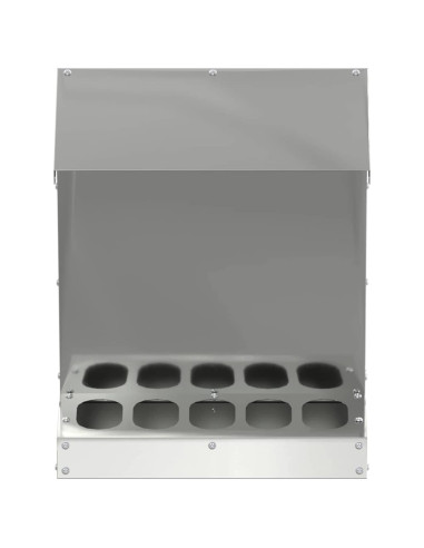 Feeder per pollo Argento 30 x 30 x 39 cm Acciaio zincato