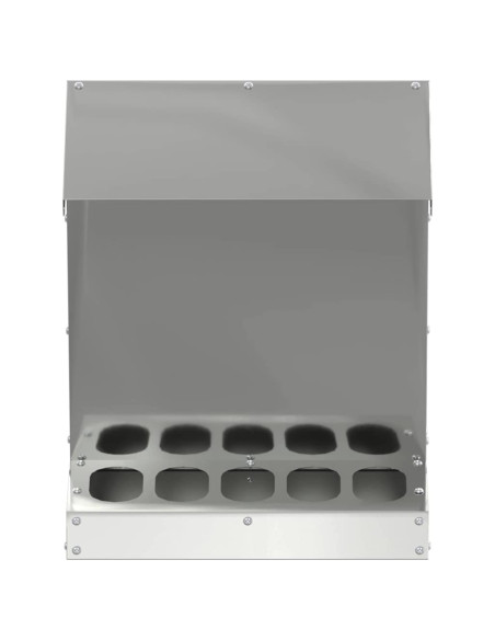 Feeder per pollo Argento 30 x 30 x 39 cm Acciaio zincato