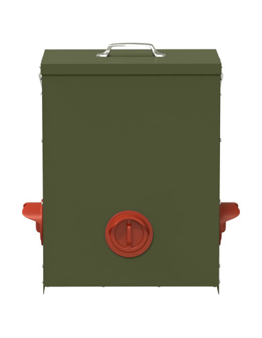 Feeder per pollo Verde oliva 32,5 x 20,5 x 43 cm