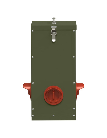 Feeder per pollo Verde oliva 32,5 x 20,5 x 43 cm