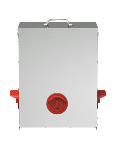 Feeder per pollo Argento 32,5 x 20,5 x 43 cm Acciaio zincato