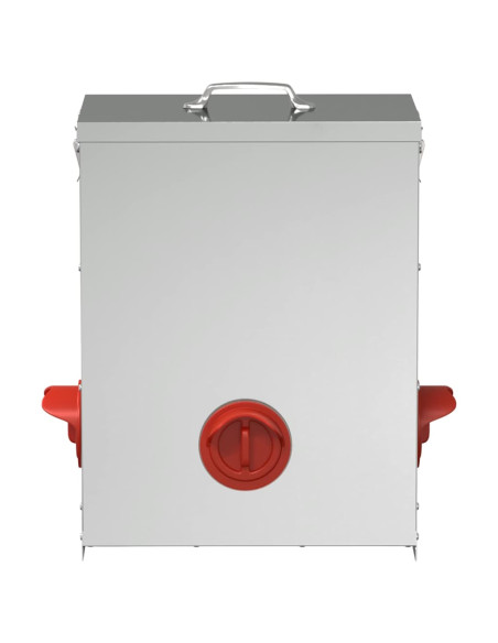 Feeder per pollo Argento 32,5 x 20,5 x 43 cm Acciaio zincato