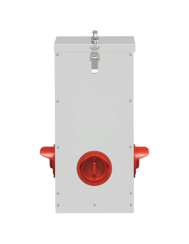 Feeder per pollo Argento 32,5 x 20,5 x 43 cm Acciaio zincato