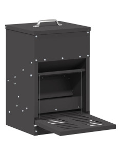 Mangiatore a Pedale per Pollo Nero 25 x 42 x 40 cm 2