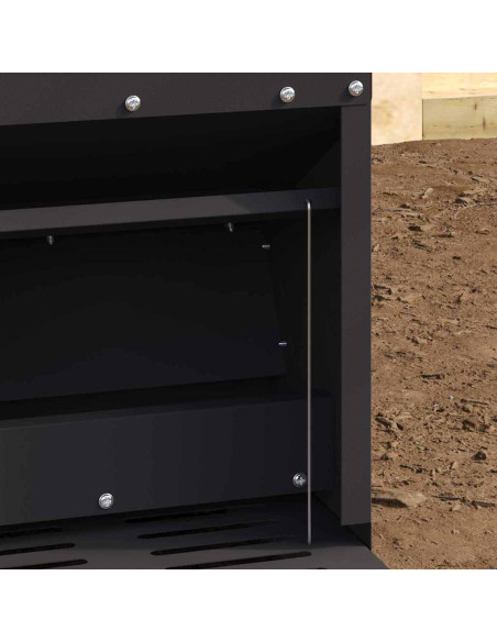 Mangiatore a Pedale per Pollo Nero 25 x 42 x 40 cm