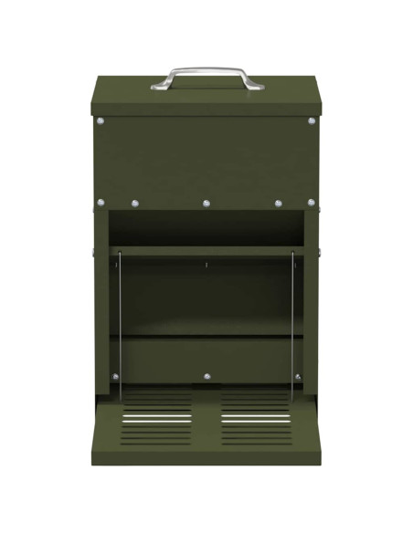 Mangiatore a Pedale per Pollo Verde oliva 25 x 42 x 40 cm