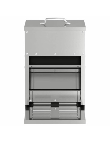 Mangiatore a Pedale per Pollo Argento 25 x 42 x 40 cm