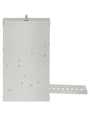 Mangiatore a Pedale per Pollo Argento 25 x 42 x 40 cm