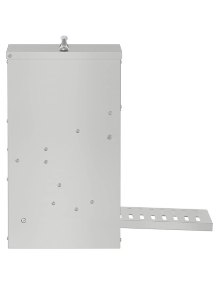 Mangiatore a Pedale per Pollo Argento 25 x 42 x 40 cm