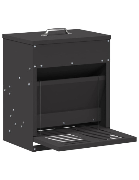 Mangiatore a Pedale per Pollo Nero 33 x 42 x 40 cm