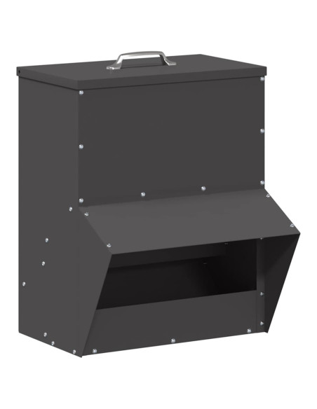 Feeder per pollo Nero 20 x 25 x 35 cm Acciaio laminato a freddo