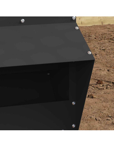 Feeder per pollo Nero 20 x 25 x 35 cm Acciaio laminato a freddo