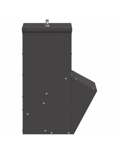 Feeder per pollo Nero 20 x 25 x 35 cm Acciaio laminato a freddo