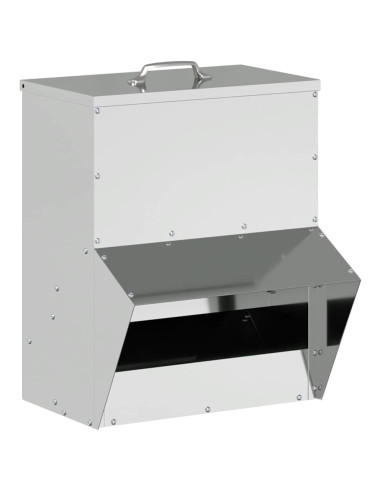 Feeder per pollo Argento 20 x 25 x 35 cm Acciaio zincato