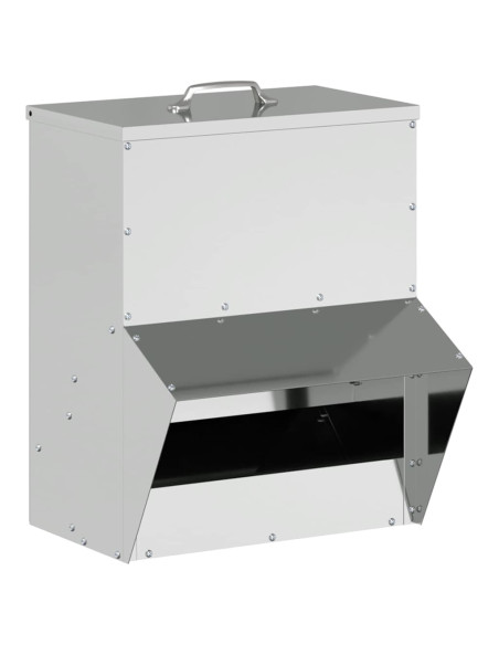 Feeder per pollo Argento 20 x 25 x 35 cm Acciaio zincato