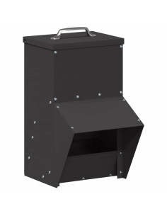 Feeder per pollo Nero 20 x 25 x 35 cm Acciaio laminato a freddo 2