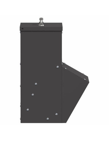 Feeder per pollo Nero 20 x 25 x 35 cm Acciaio laminato a freddo