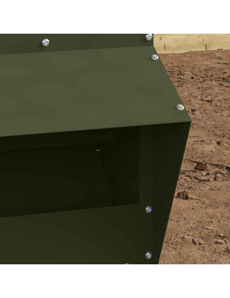 Feeder per pollo Verde oliva 20 x 25 x 35 cm