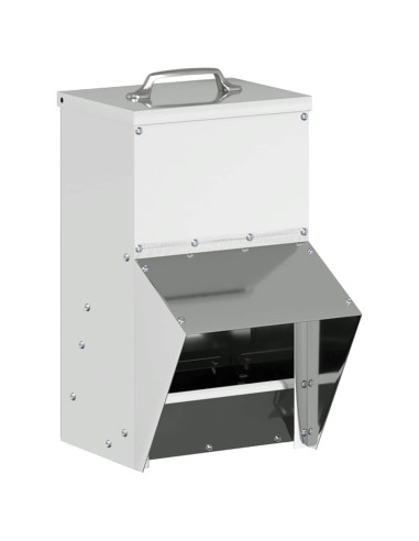 Feeder per pollo Argento 20 x 25 x 35 cm Acciaio zincato