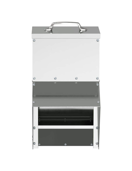 Feeder per pollo Argento 20 x 25 x 35 cm Acciaio zincato