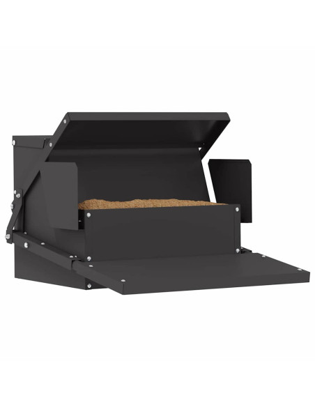 Mangiatore a Pedale per Pollo Nero 50 x 40 x 29 cm