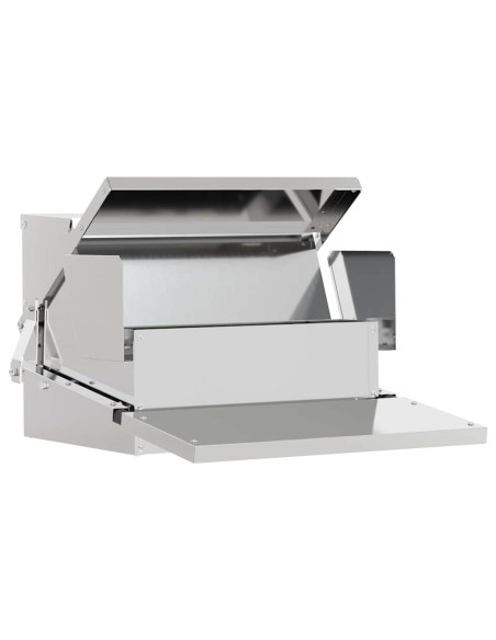 Mangiatore a Pedale per Pollo Argento 50 x 40 x 29 cm