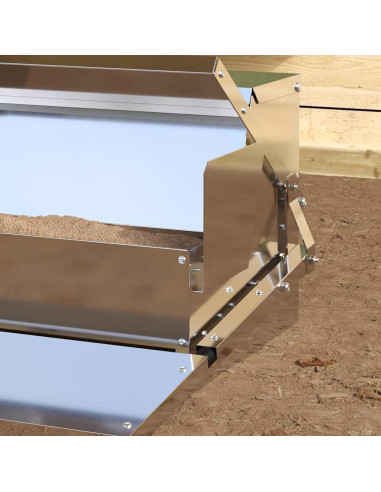 Mangiatore a Pedale per Pollo Argento 50 x 40 x 29 cm