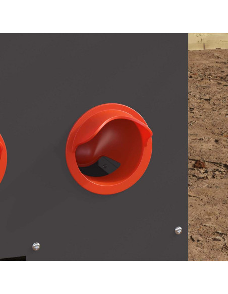 Feeder per pollo 2 pcs Nero 60,5 x 29 x 51 cm