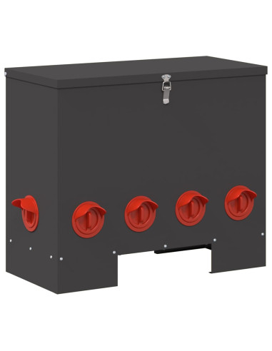 Feeder per pollo 2 pcs Nero 60,5 x 29 x 51 cm