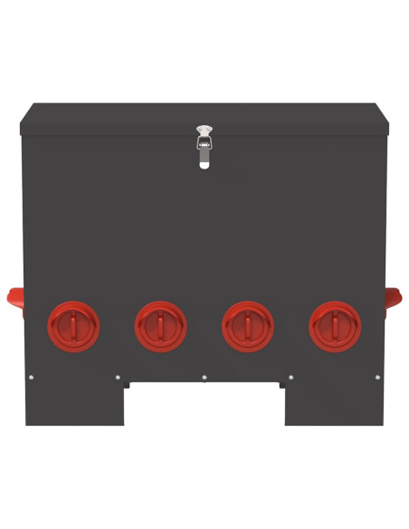 Feeder per pollo 2 pcs Nero 60,5 x 29 x 51 cm