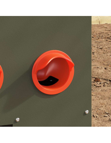 Feeder per pollo 2 pcs Verde oliva 60,5 x 29 x 51 cm