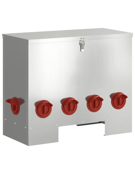 Feeder per pollo 2 pcs Argento 60,5 x 29 x 51 cm