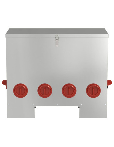 Feeder per pollo 2 pcs Argento 60,5 x 29 x 51 cm