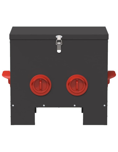 Feeder per pollo 2 pcs Nero 40,5 x 25 x 38 cm