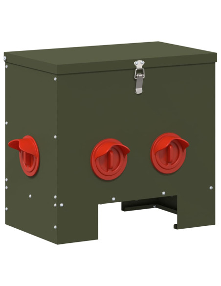 Feeder per pollo 2 pcs Verde oliva 40,5 x 25 x 38 cm