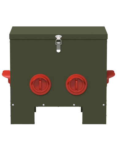 Feeder per pollo 2 pcs Verde oliva 40,5 x 25 x 38 cm
