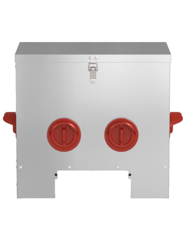 Feeder per pollo 2 pcs Argento 40,5 x 25 x 38 cm