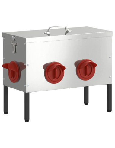 Feeder per pollo 2 pcs Argento 41,5 x 20,5 x 33 cm