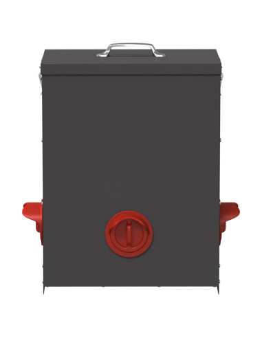 Feeder per pollo 2 pcs Nero 32,5 x 20,5 x 43 cm