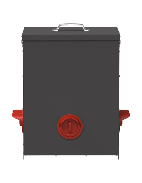 Feeder per pollo 2 pcs Nero 32,5 x 20,5 x 43 cm