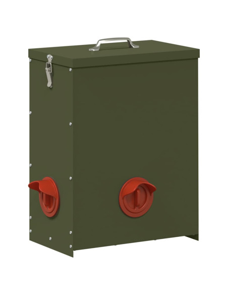 Feeder per pollo 2 pcs Verde oliva 32,5 x 20,5 x 43 cm