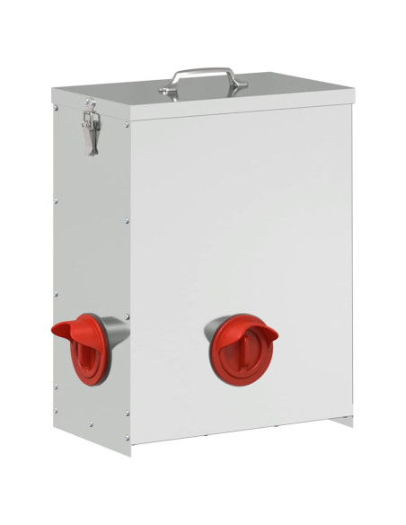 Feeder per pollo 2 pcs Argento 32,5 x 20,5 x 43 cm