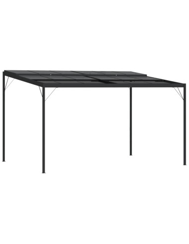 Gazebo con Tetto Antracite 4x3x2,5 m in Alluminio e Acciaio