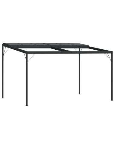 Gazebo con Tetto Antracite 4x3x2,5 m in Alluminio e Acciaio