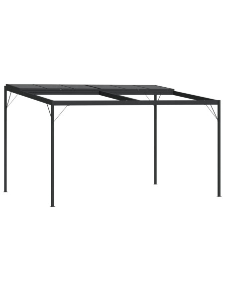 Gazebo con Tetto Antracite 4x3x2,5 m in Alluminio e Acciaio
