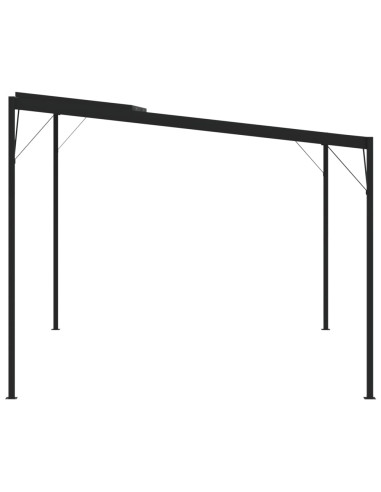 Gazebo con Tetto Antracite 4x3x2,5 m in Alluminio e Acciaio