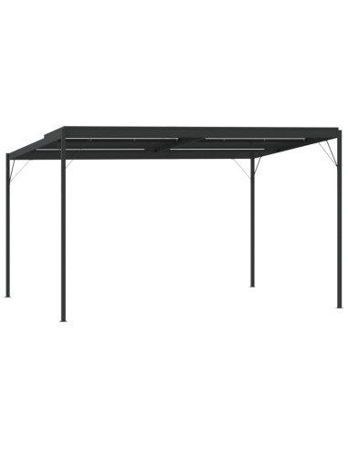 Gazebo con Tetto Antracite 4x3x2,5 m in Alluminio e Acciaio