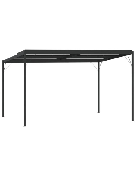 Gazebo con Tetto Antracite 4x3x2,5 m in Alluminio e Acciaio