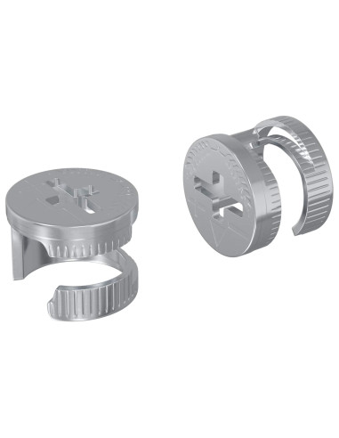 Dadi con bloccaggio a cam 2 pcs Argento 12 x 10 mm Acciaio