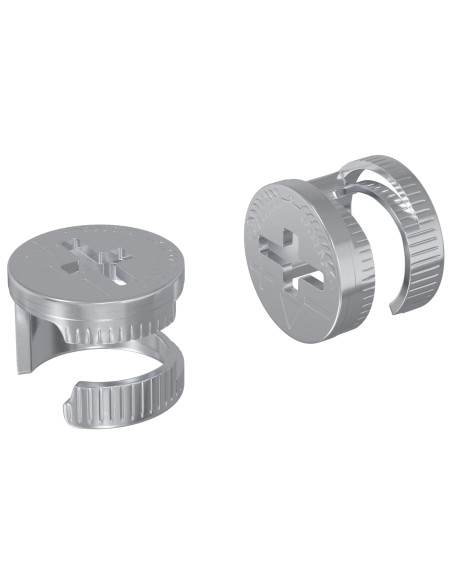 Dadi con bloccaggio a cam 2 pcs Argento 12 x 10 mm Acciaio